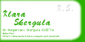 klara skergula business card